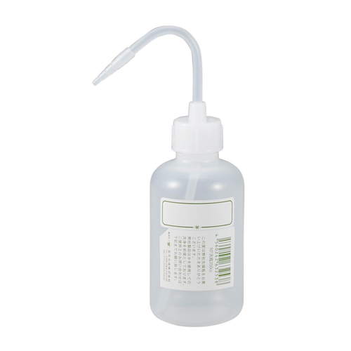ポリ洗浄瓶（細口　ラベル付）　２５０ｍＬ
