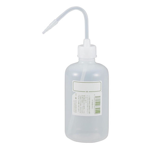 ポリ洗浄瓶（細口　ラベル付）　５００ｍＬ