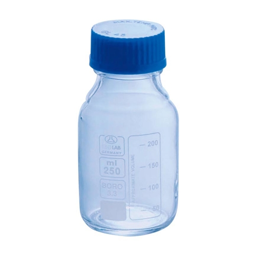 ねじ口瓶（青蓋付　ＩＳＯＬＡＢ）　２５０ｍＬ
