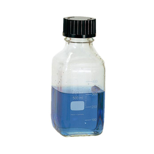 ねじ口角瓶（黒蓋付ＤＵＲＡＮ）　５００ｍＬ