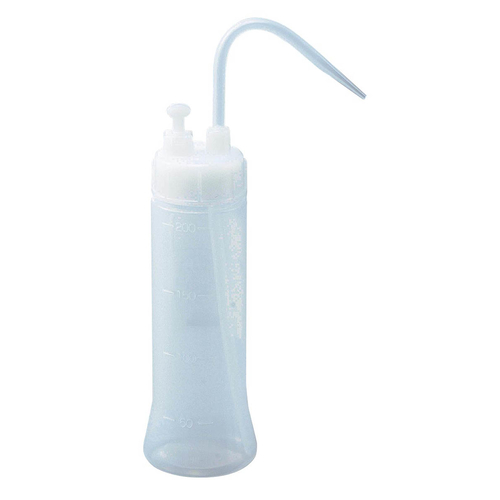 ポリ洗浄瓶　スリム型　Ｂ型　コック付　２００ｍＬ