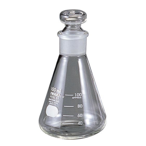 共栓三角フラスコ（ＩＷＡＫＩ）　１００ｍＬ