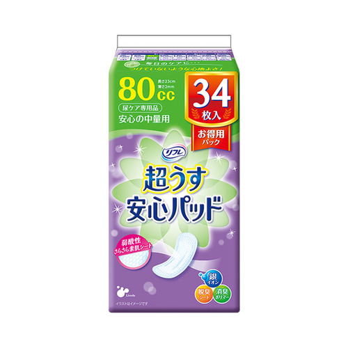 超うす安心パッド　お徳用パック　８０ｃｃ