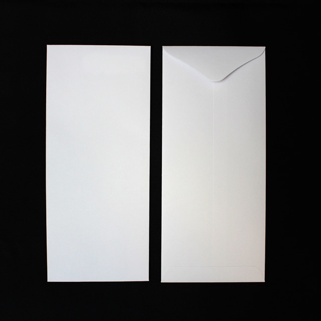 長4 中貼 白一重　BSケントCoC　丸ベロ 〒枠ナシ