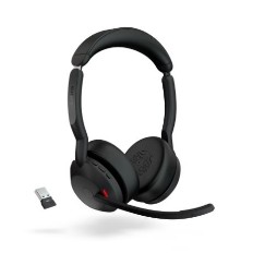 両耳用無線ヘッドセット（Jabra　Evolve2　55　Link380a/390a　UC　Stereo）