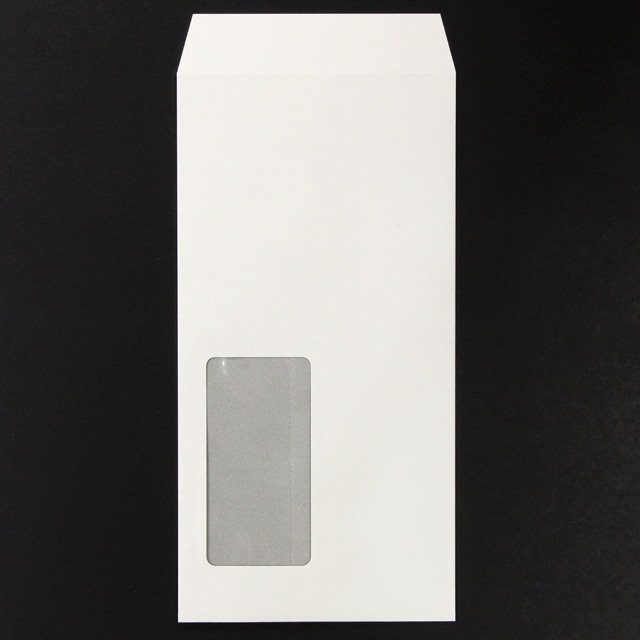 長3 窓付 中貼 竹ホワイトCoC 地紋入 80 〒枠ナシ A950 再生プラスチックフィルム窓