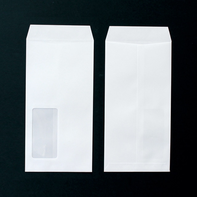 長3 窓付 中貼 本ケントCoC 80 〒枠ナシ A430 再生プラスチックフィルム窓