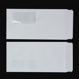 長3 窓付 中貼 本ケントCoC 100 スラット 〒枠ナシ A440S 再生プラスチックフィルム窓