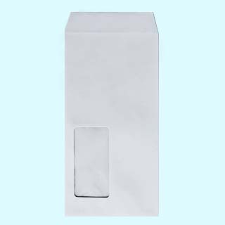 長3 窓付 中貼 Kスカイ 85 〒枠ナシ A643 再生プラスチックフィルム窓