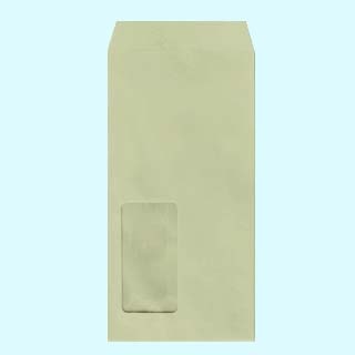 長3 窓付 中貼 Kグレイ 85 〒枠ナシ B684 再生プラスチックフィルム窓