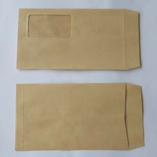 角8 窓付 中貼 クラフトCoC 85 〒枠ナシ A30 再生プラスチックフィルム窓