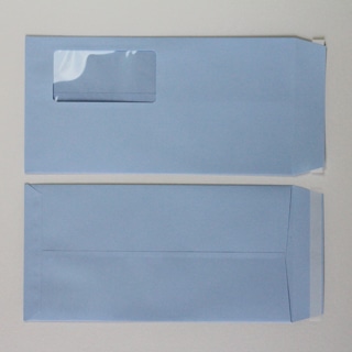 長3 窓付 中貼 ECアクア 80 スラット 〒枠ナシ A751 再生プラスチックフィルム窓