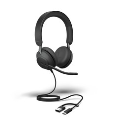 両耳用有線ヘッドセット（Jabra　Evolve2　40　SE　MS　Stereo　USB　C/A）