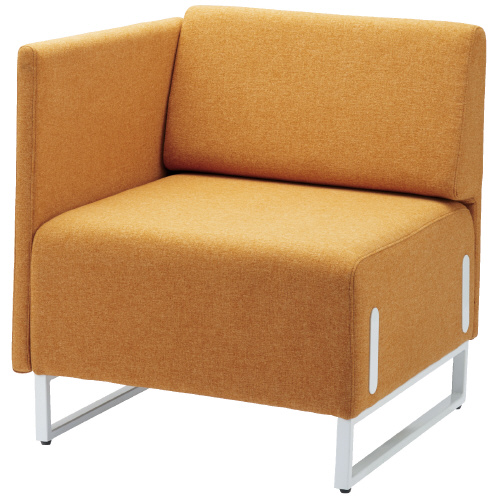 応接チェア LDP-W OR 背・右片肘付オレンジ