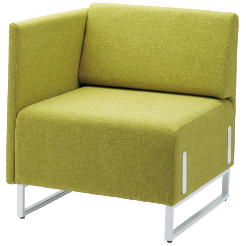 応接チェアLDP-W YG 背・右片肘付イエローG