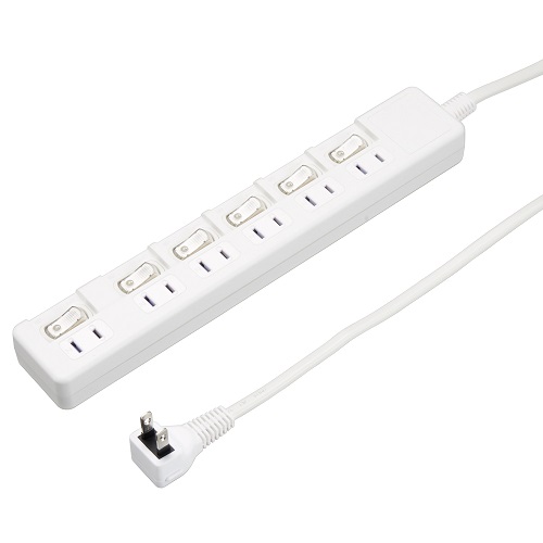 ６個口節電タップ２ｍホワイト