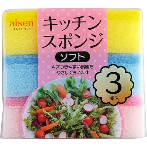 ソフト　キッチンスポンジ　３個入