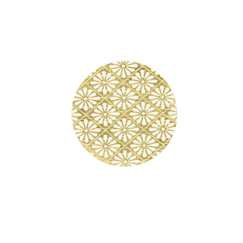 ギフトシール　菊菱文様　金　３２片×１０