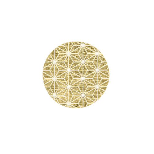 ギフトシール　麻の葉文様　金　３２片×１０