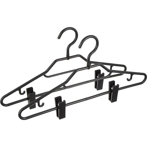 ＢＬスタイルシャツハンガークリップ付２本組ＢＫ×４