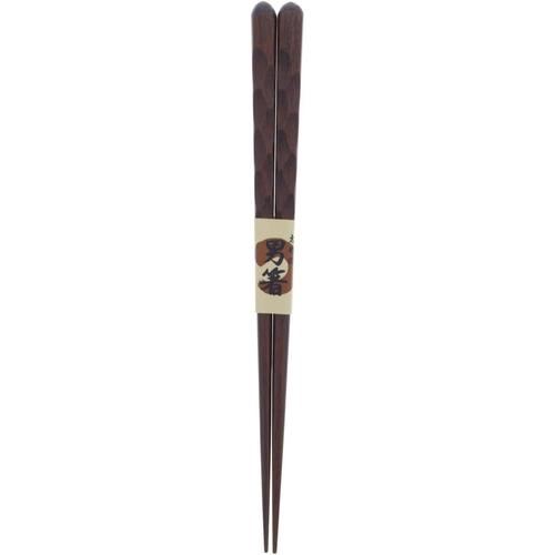 箸　太め乱彫一半　２３．５ｃｍ　２セット