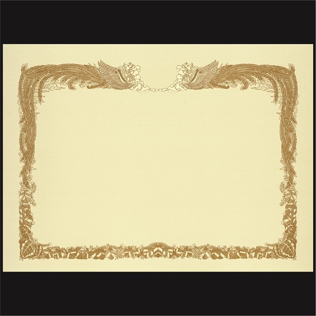 賞状用紙 B3ワイド ｸﾘｰﾑCoC 横長 ﾏｰｸ刷込用 (RM)