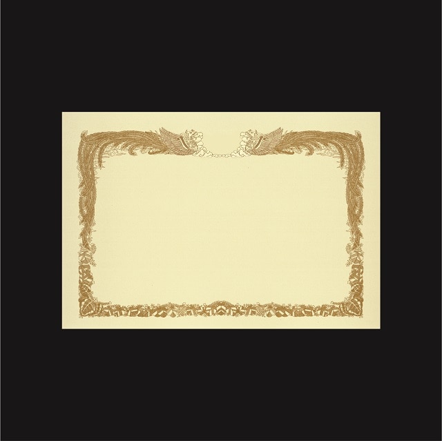 賞状用紙 B4ワイド ｸﾘｰﾑCoC 横長 ﾏｰｸ刷込用 (RM)