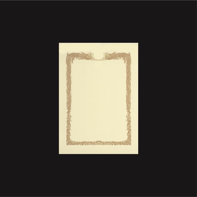 賞状用紙 A4ワイド ｸﾘｰﾑCoC 縦長 ﾏｰｸ刷込用 (RTM)