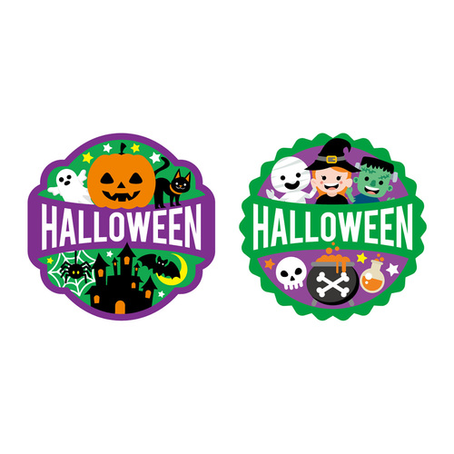 食品表示ラベル　シールＨＡＬＬＯＷＥＥＮ　２セット