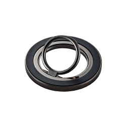 スマホリング　マグネット　着脱可能　ブラック