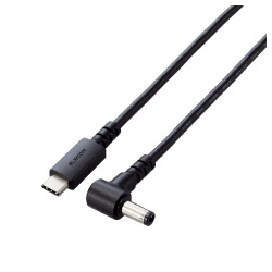 ノートパソコン充電ケーブル　２ｍ　ＤＣ丸型　黒