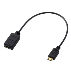 ＨＤＭＩ変換ケーブル　ｍｉｎｉーＨＤＭＩ　ブラック