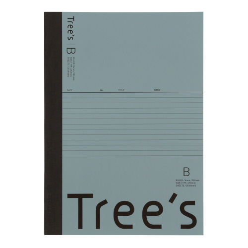 ノート　ＴｒｅｅｓＢ５Ｂ罫　グレー　３０枚×１０