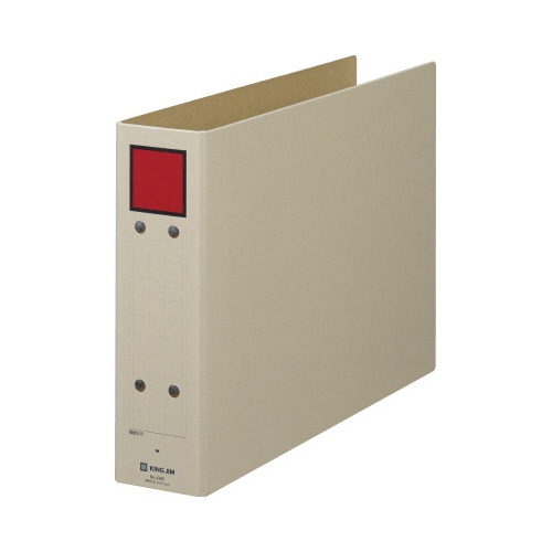 保存ファイル（片開き）Ａ４横背幅６５ｍｍ赤