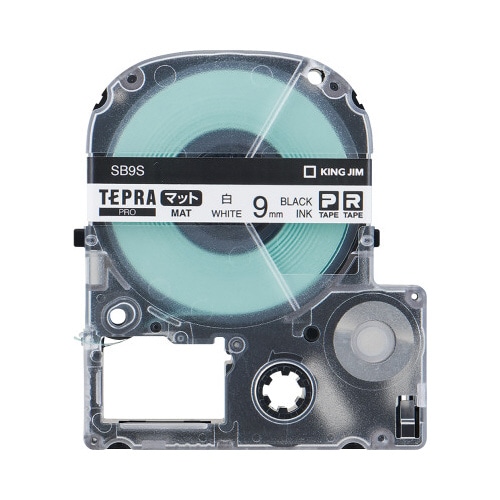 テプラＰＲＯテープ　マット白ラベル　９ｍｍ黒文字