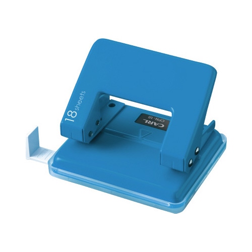 ２穴パンチ　１８枚穿孔　ブルー