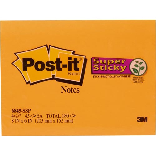 ポストイット　強粘着ミーティングノート　混色４冊