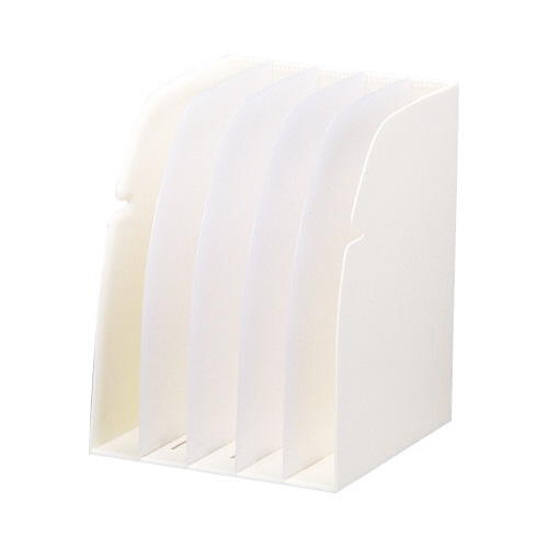 ブックスタンド５仕切　白　８セット