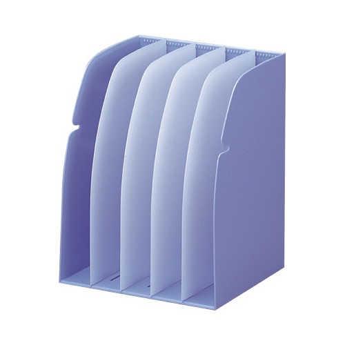 ブックスタンド５仕切　水色　８セット