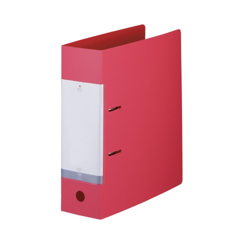 Ｄリング２穴ファイル　赤Ａ４縦背幅８８ｍｍ