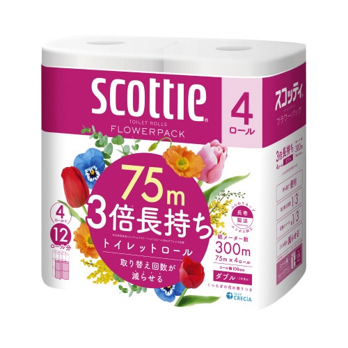 スコッティフラワーパック　Ｗ７５ｍ　４ロール