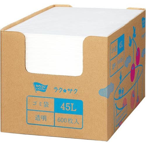低密度ゴミ袋　増量箱入りタイプ　４５Ｌ　６００枚