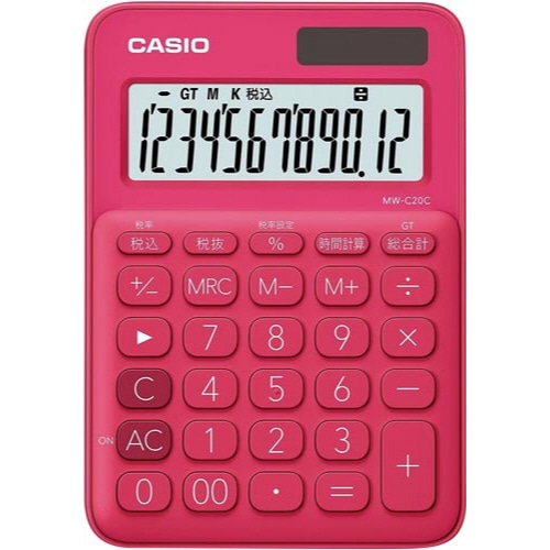 カラフル電卓ＭＷ－Ｃ２０Ｃ－ＲＤ　レッド