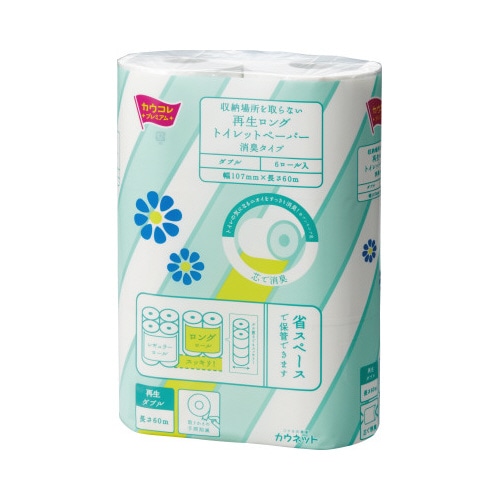 消臭再生トイレットペーパー　Ｗ６０ｍ　６個×４