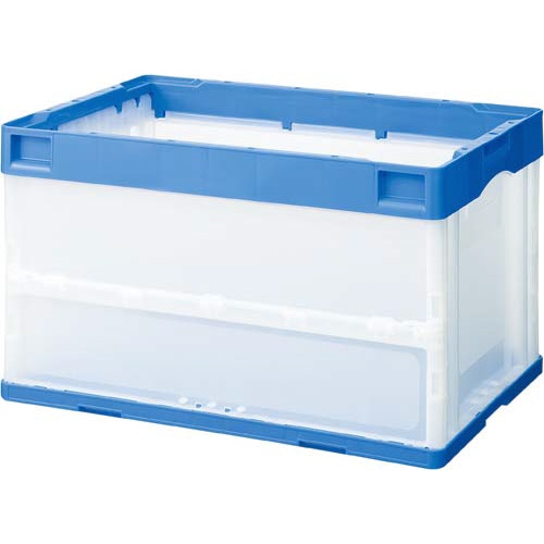 折りたたみコンテナ　フタなし　５０Ｌブルー
