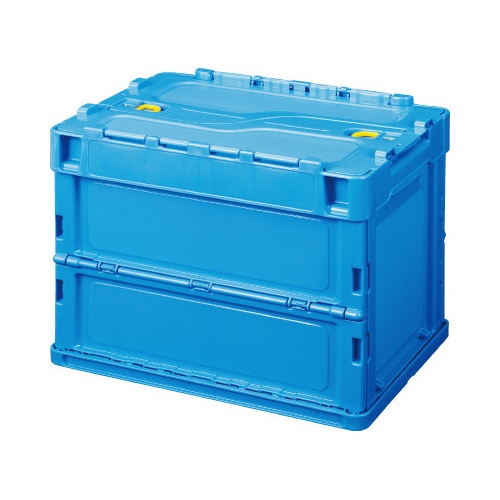 薄型軽量オリコン　２０Ｌ　フタ一体型　ブルー