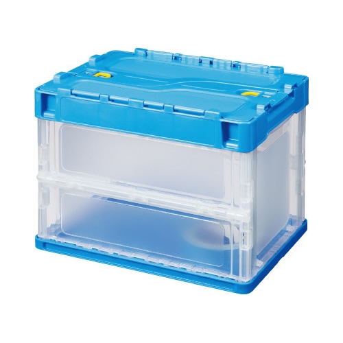 薄型軽量オリコン　２０Ｌ　フタ一体型　半透明