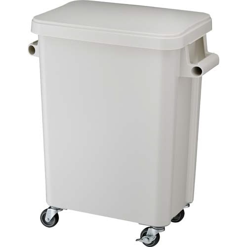 厨房用キャスターペール４５Ｌ　排水栓付　グレー