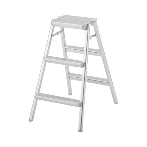 アルミ天板幅広踏台　３段　７９ｃｍ