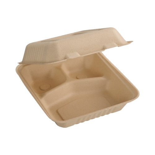 紙製モールドフードパック仕切付Ｌ　２５枚入